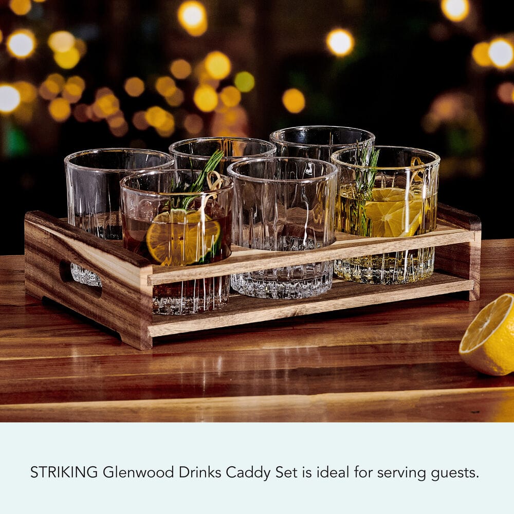 Glenwood 7 Piece Double Old Fashioned Bar Caddy Set - Image 8