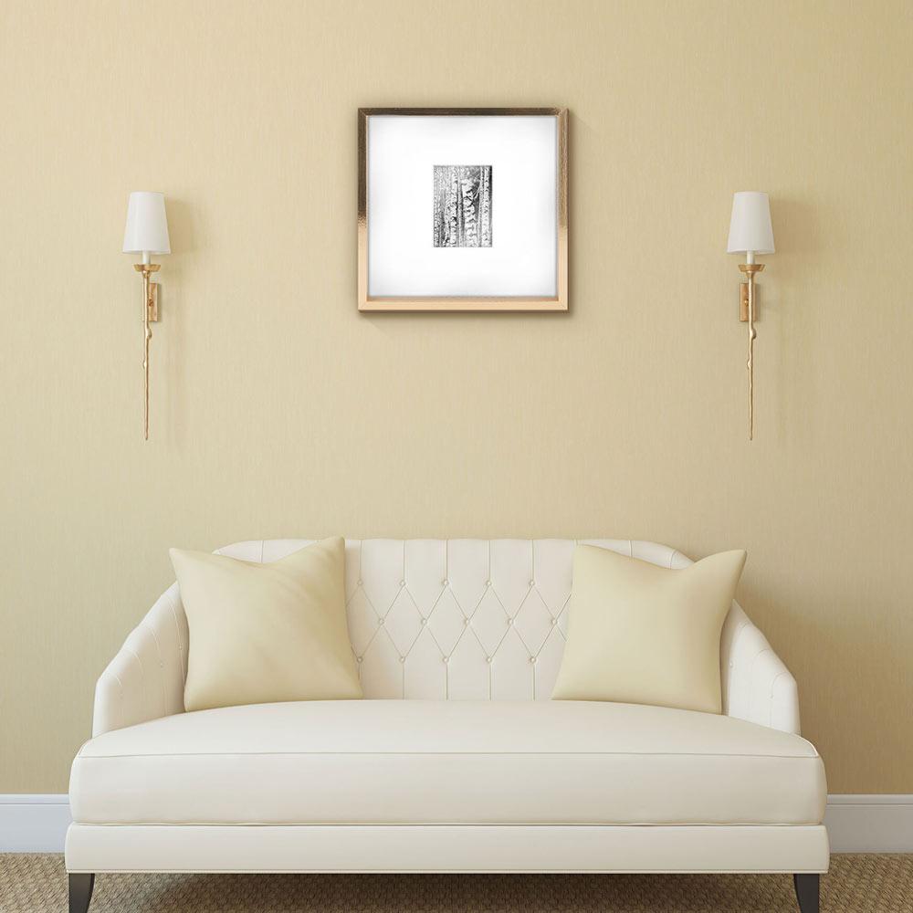 Gold 15 x 15 Gallery Square Frame. Matted to 5 x 7 - Image 3