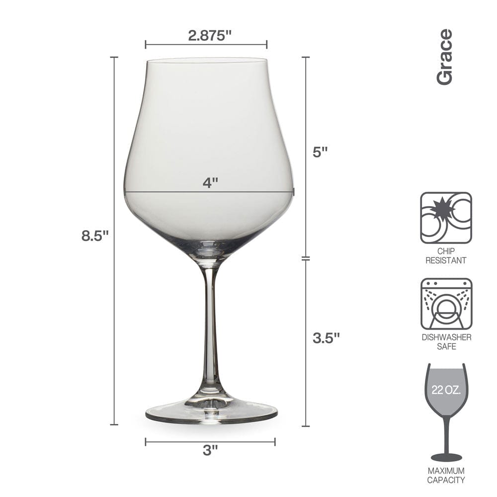Grace Set of 4 Red Wine Glasses - Image 3