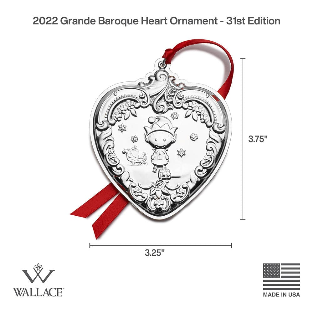 Grande Baroque 2022 Sterling Heart Ornament 31st Edition - Image 4