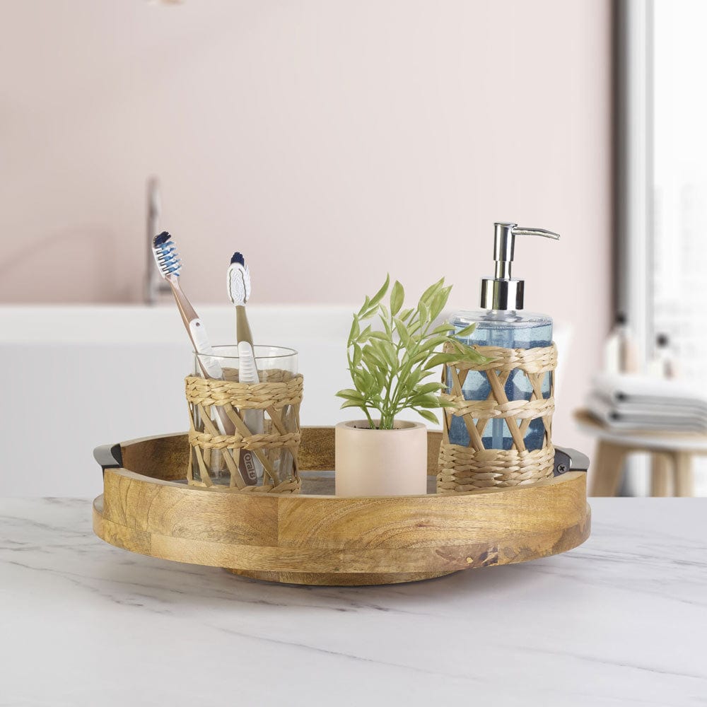 Gray Marble Lazy Susan Serve Tray - Image 4