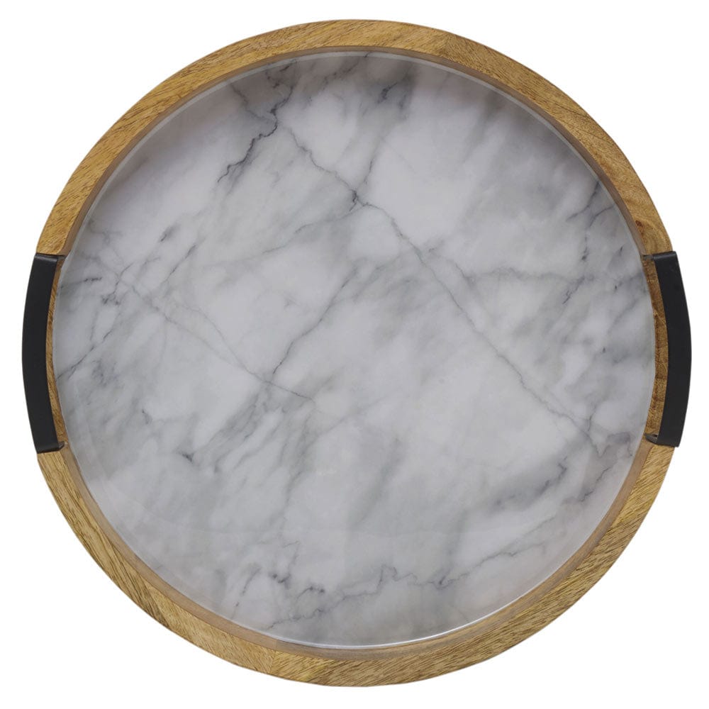 Gray Marble Lazy Susan Serve Tray - Image 7