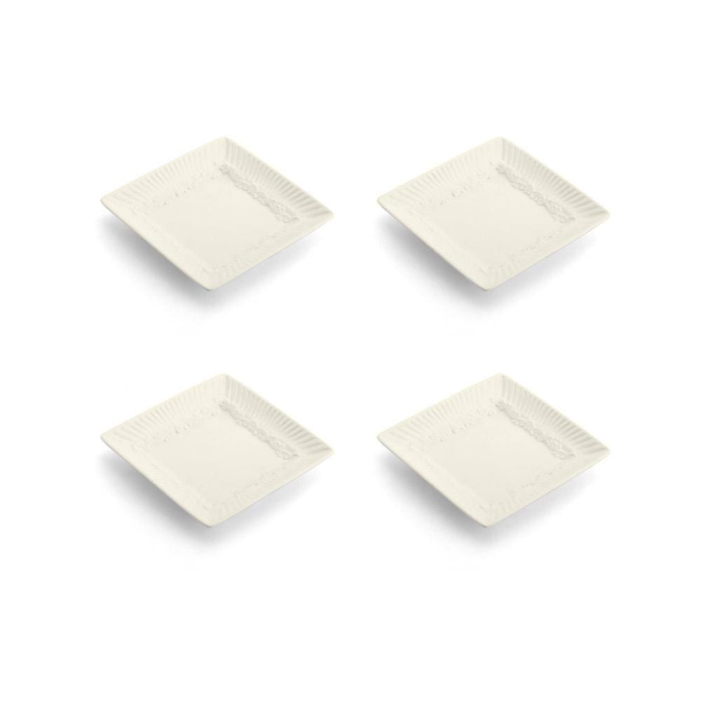 Italian Countryside? Square Dipping Plates. Set of 4