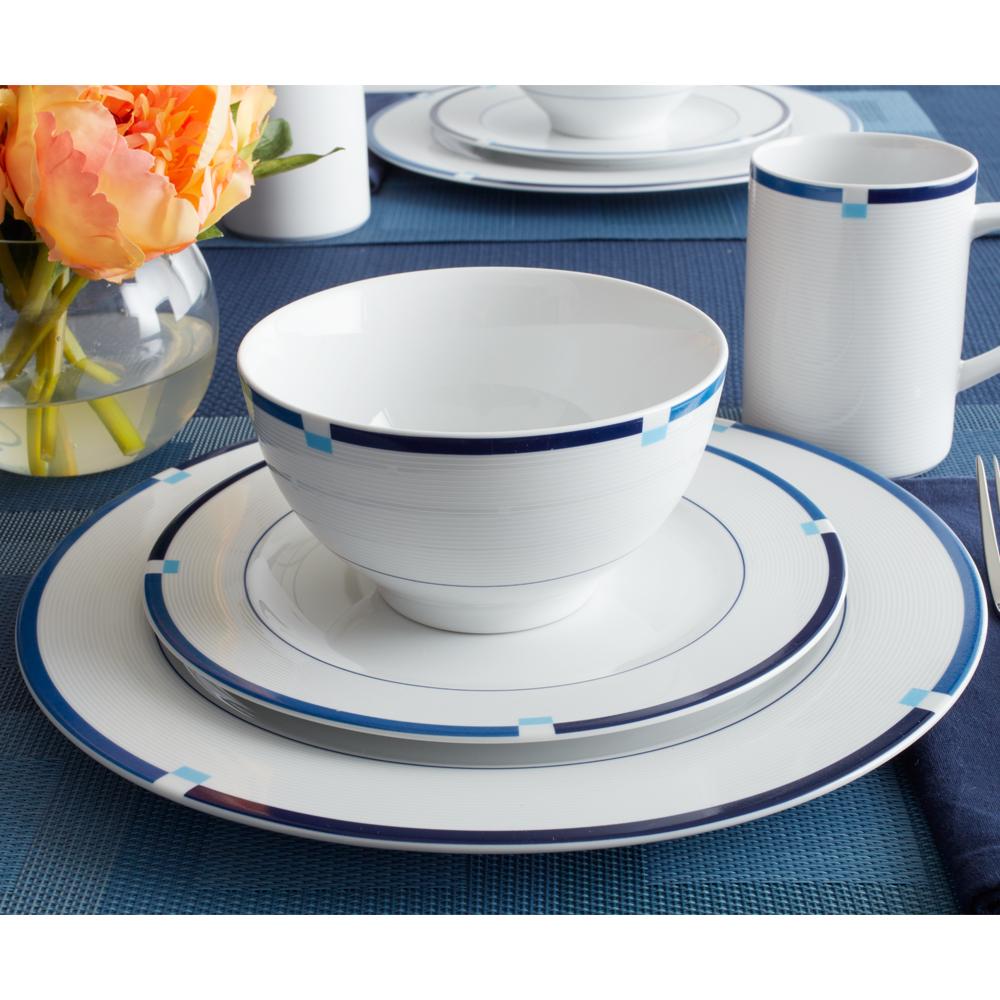 Jet Set Blue Set of 4 Soup Cereal Bowls - Image 2