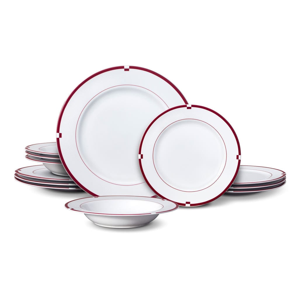 Jet Set Red Dinnerware Set - Image 3