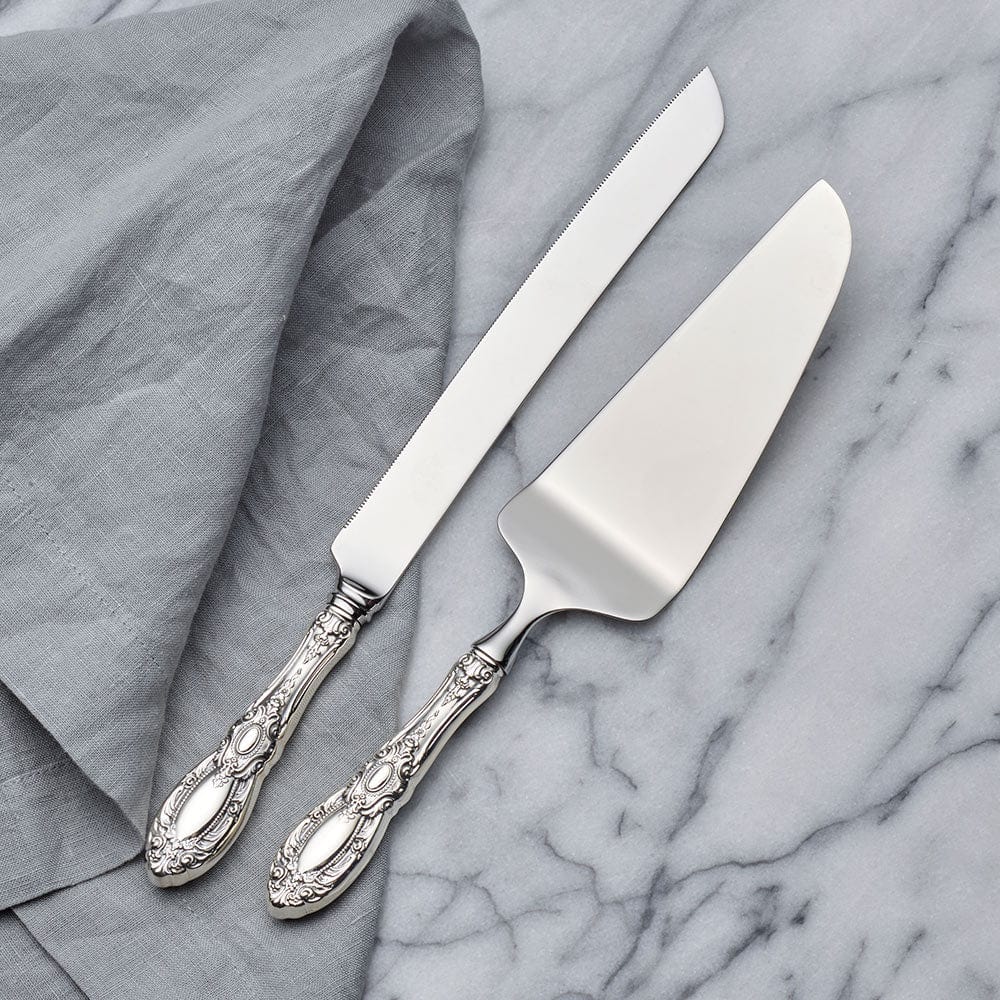 King Richard Sterling Wedding Cake Knife and Server Set - Image 2