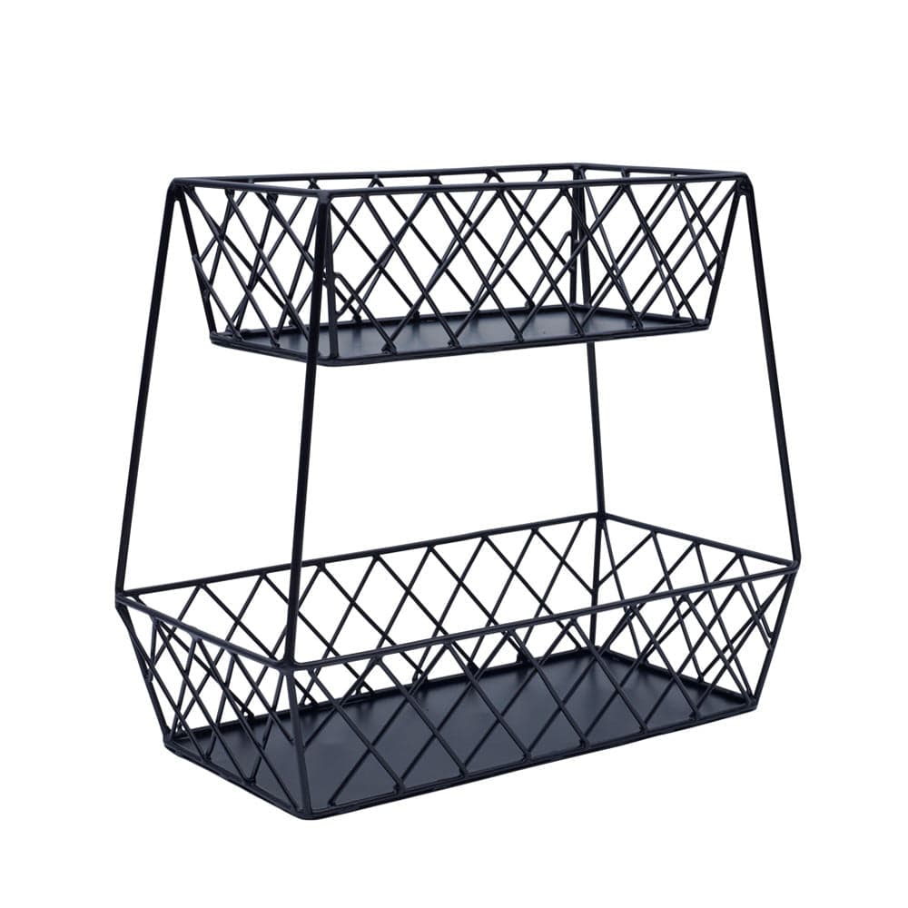 Lattice Farm Flat Back 2 Tier Storage Basket - Image 4