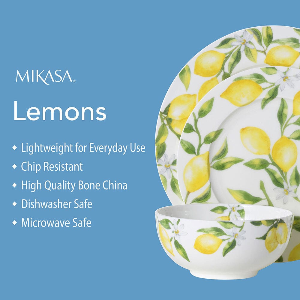 Lemons 16 Piece Dinnerware Set. Service for 4 - Image 3