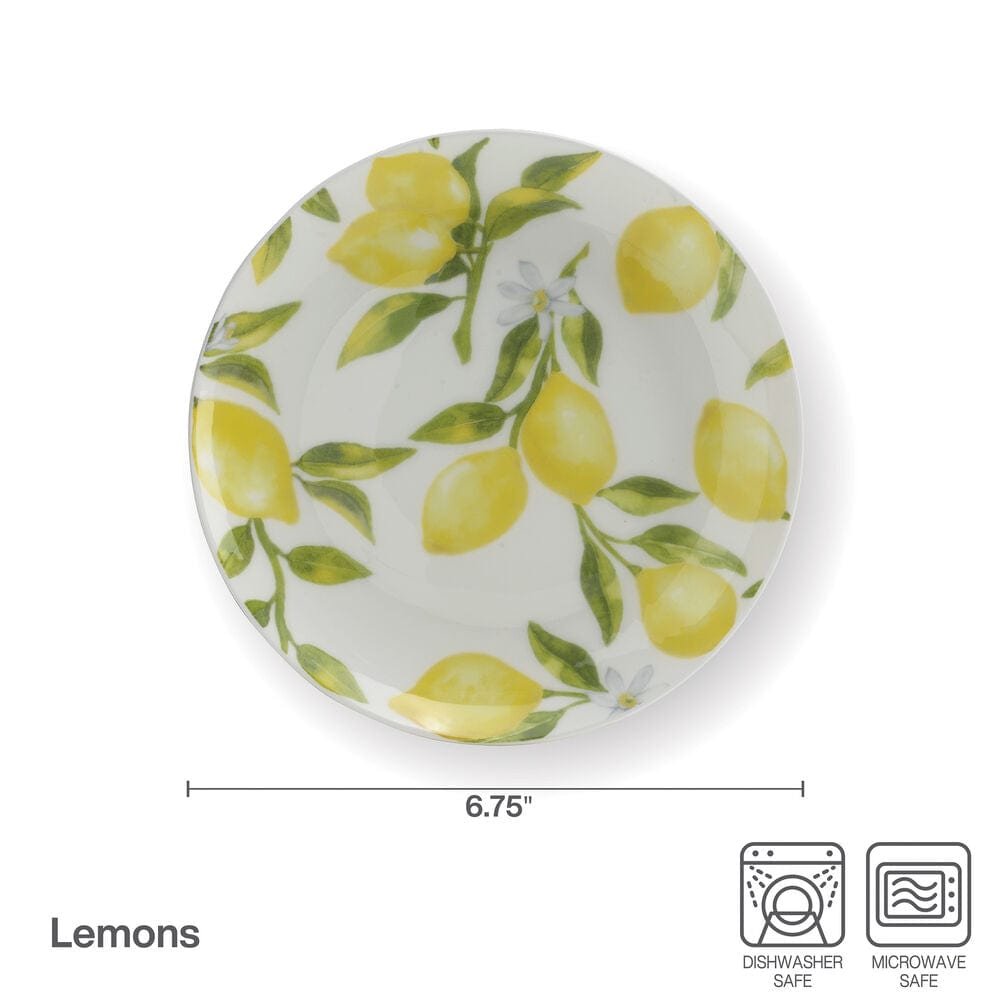 Lemons Set of 4 Appetizer Plates - Image 5