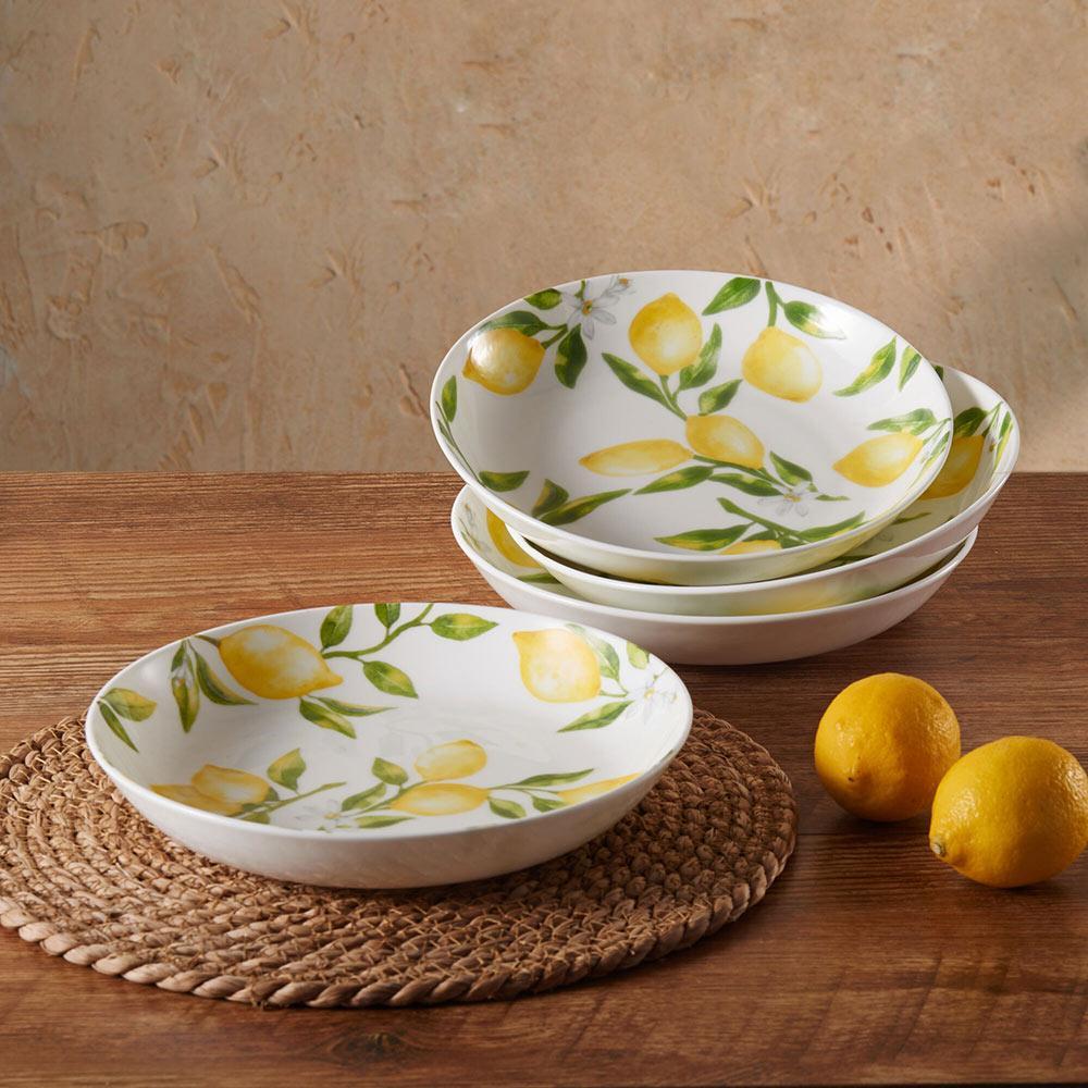 Lemons Set of 4 Pasta Bowls - Image 2