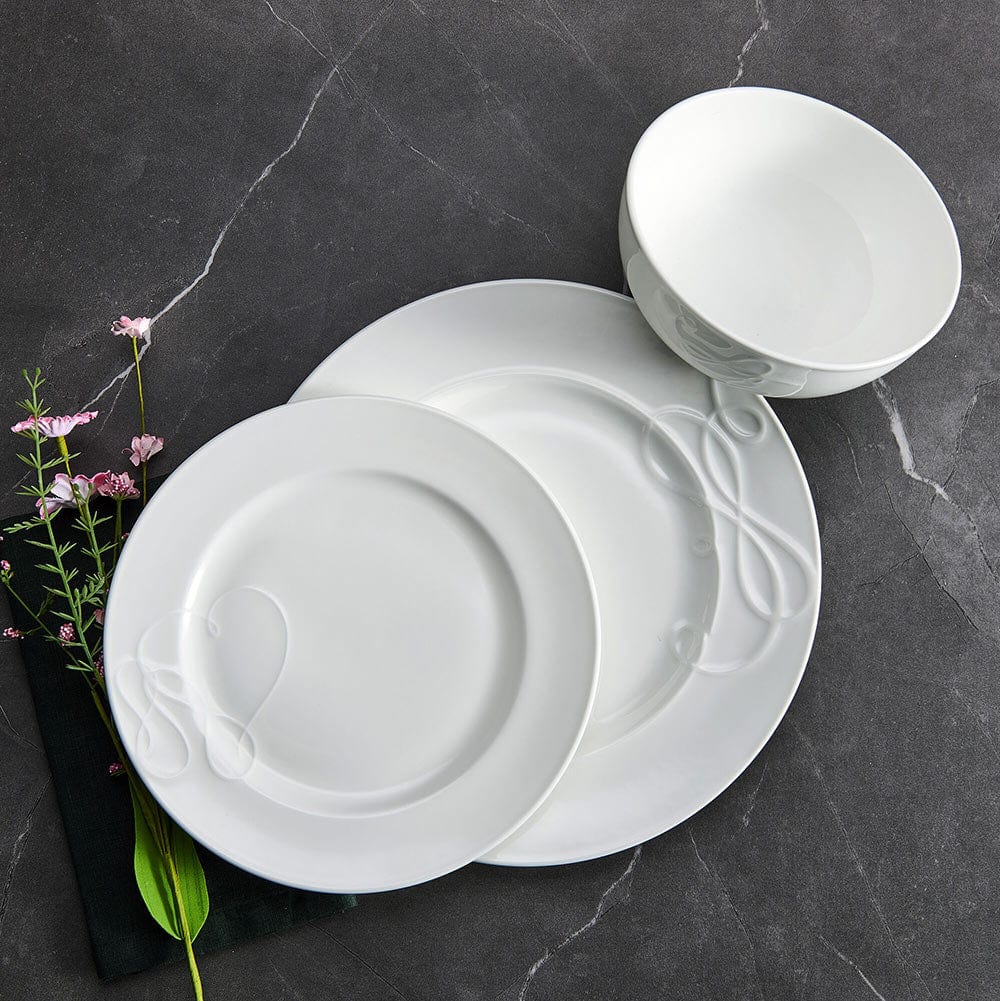 Love Story White 18 Piece Dinnerware Set. Service for 6 - Image 3