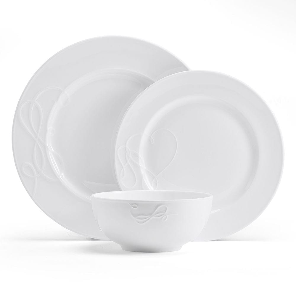 Love Story White 18 Piece Dinnerware Set. Service for 6 - Image 10