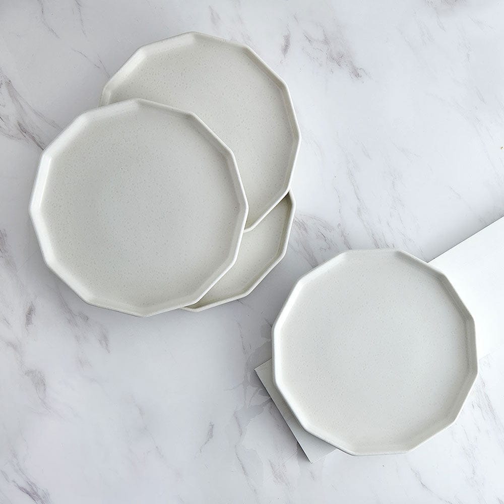 Luxor White Set of 4 Dinner Plates - Image 2
