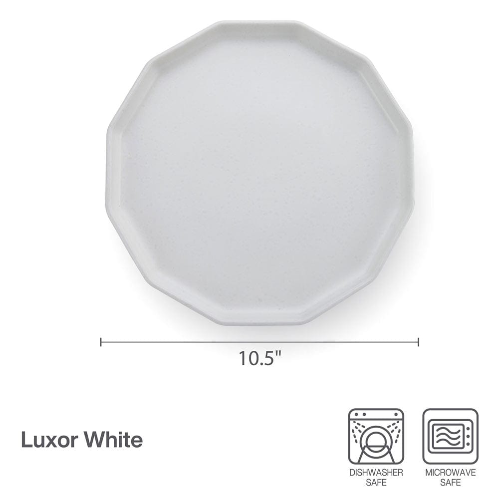 Luxor White Set of 4 Dinner Plates - Image 4