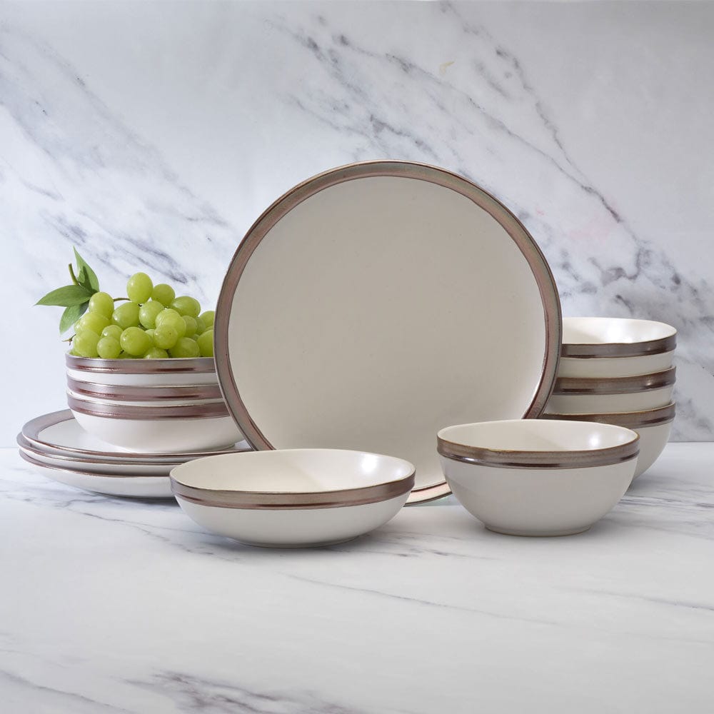 Miller White 12 Piece Dinnerware Set. Service for 4 - Image 3