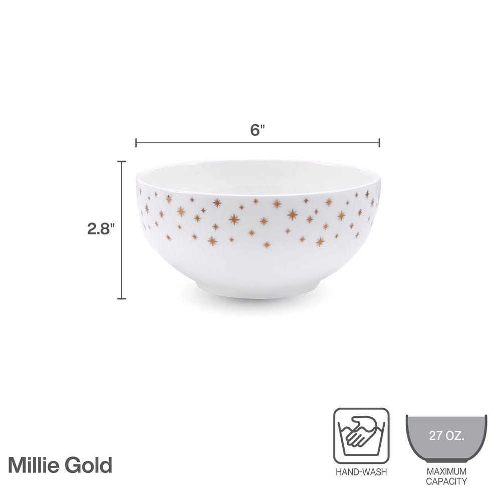 Millie Gold Set of 4 All Purpose Bowls - Image 4