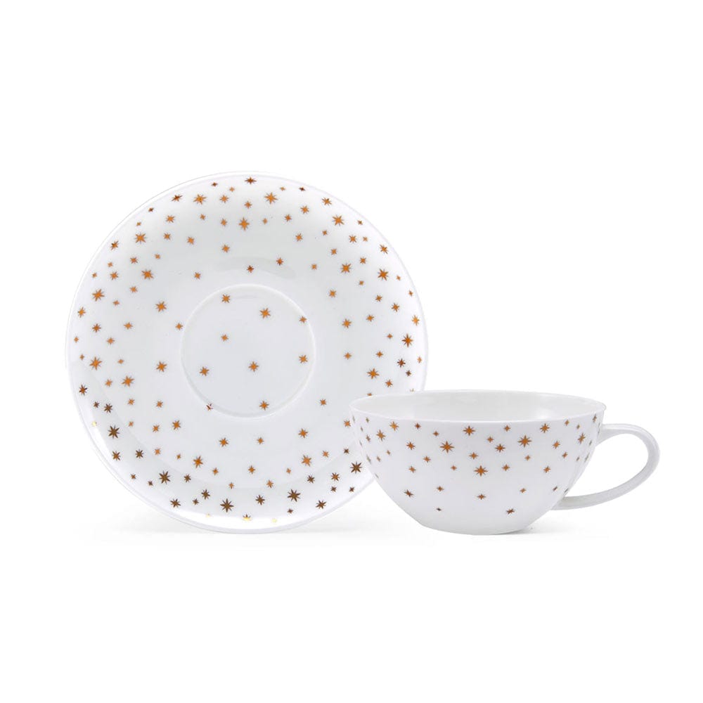 Millie Gold Set of 4 Cups and Saucers - Image 3