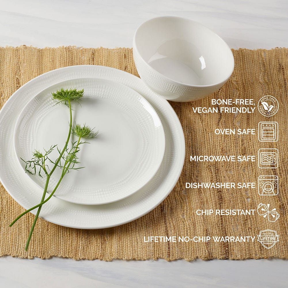 Mirabel Vegan Bone? 12 Piece Dinnerware Set. Service for 4 - Image 2