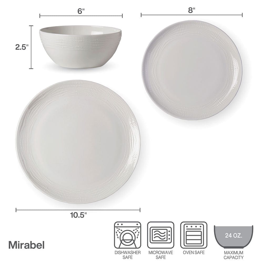 Mirabel Vegan Bone? 12 Piece Dinnerware Set. Service for 4 - Image 4