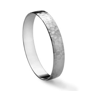 Old Master Sterling Hammer Bangle Bracelet. Large