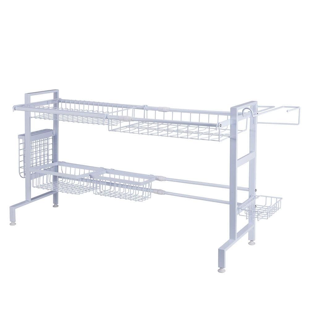 Over the Sink 2 Tier Expandable Organizer Dish Drying Rack - Image 2
