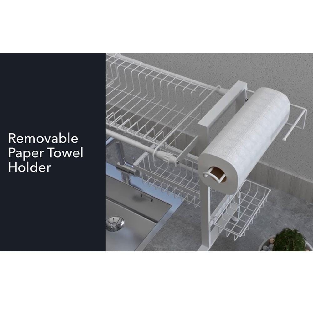 Over the Sink 2 Tier Expandable Organizer Dish Drying Rack - Image 4