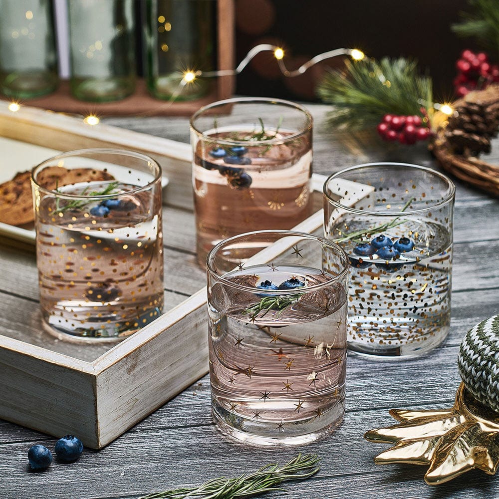 Party Set of 4 Double Old Fashioned Whiskey Glasses - Image 3