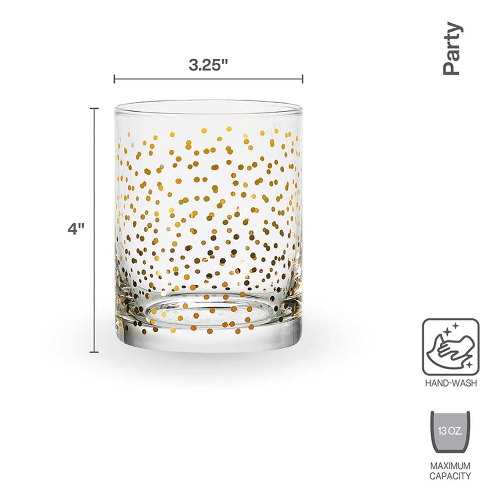 Party Set of 4 Double Old Fashioned Whiskey Glasses - Image 4