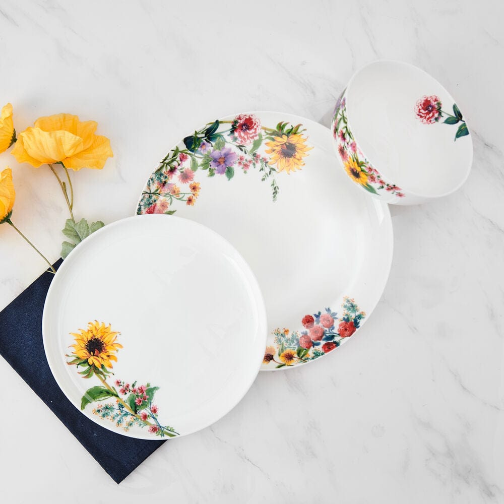 Garden of Petals 12 Piece Dinnerware Set. Service for 4 - Image 11
