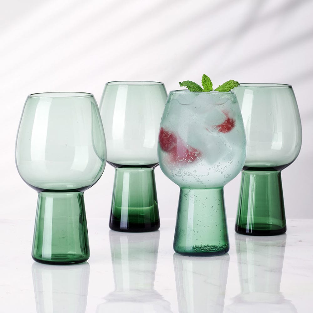 Phoebe Sage Set of 4 Goblet Beverage Glasses - Image 2