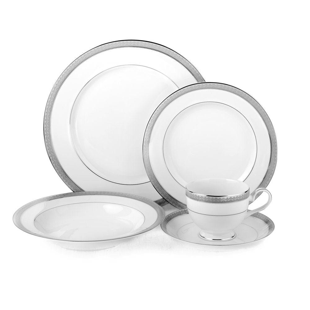 Platinum Crown 40 Piece Dinnerware Set. Service for 8 - Image 4