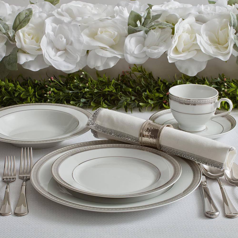 Platinum Crown 40 Piece Dinnerware Set. Service for 8 - Image 5