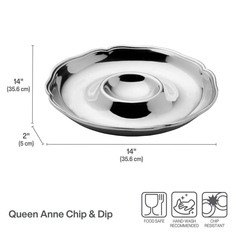 Queen Anne Round Chip and Dip - Image 5