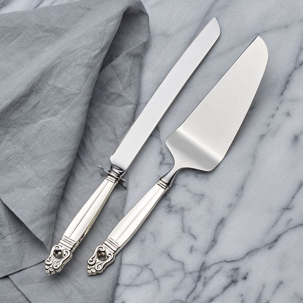 Royal Danish Sterling Wedding Cake Knife and Server Set - Image 2