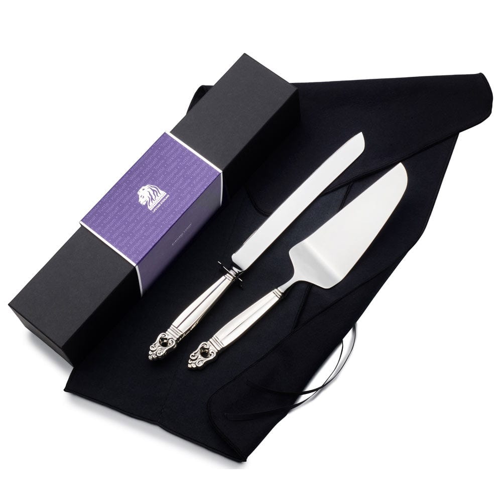 Royal Danish Sterling Wedding Cake Knife and Server Set - Image 3