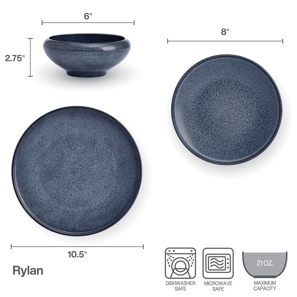 Rylan 12 Piece Dinnerware Set. Service For 4 - Image 3