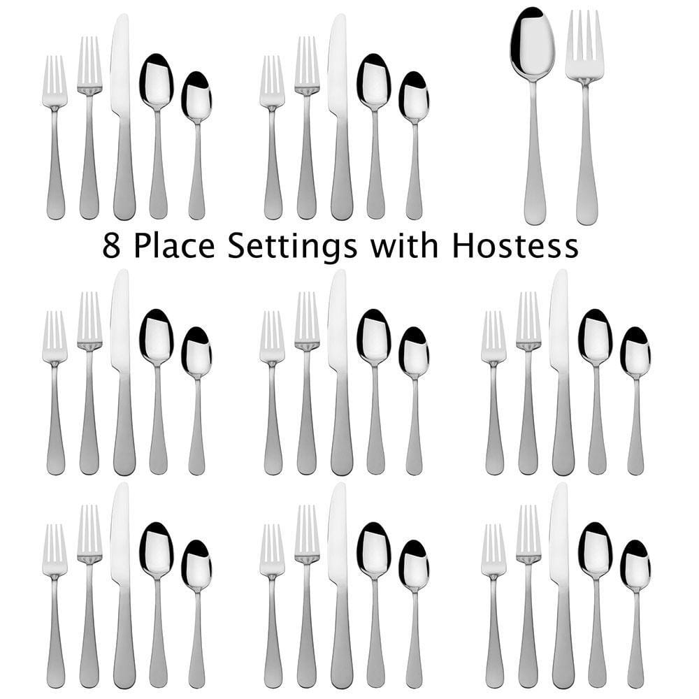 Satin Symmetry 42 Piece Flatware Set. Service for 8 - Image 4