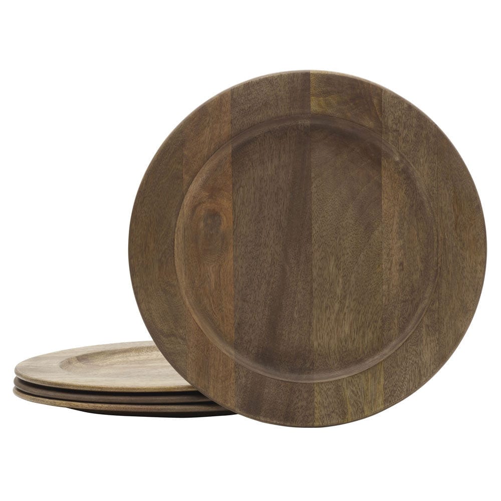 Mango Wood Set of 4 Charger Plates - Image 6