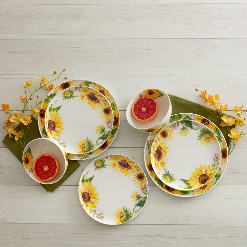 Sunflower Set of 4 Soup Cereal Bowls - Image 2
