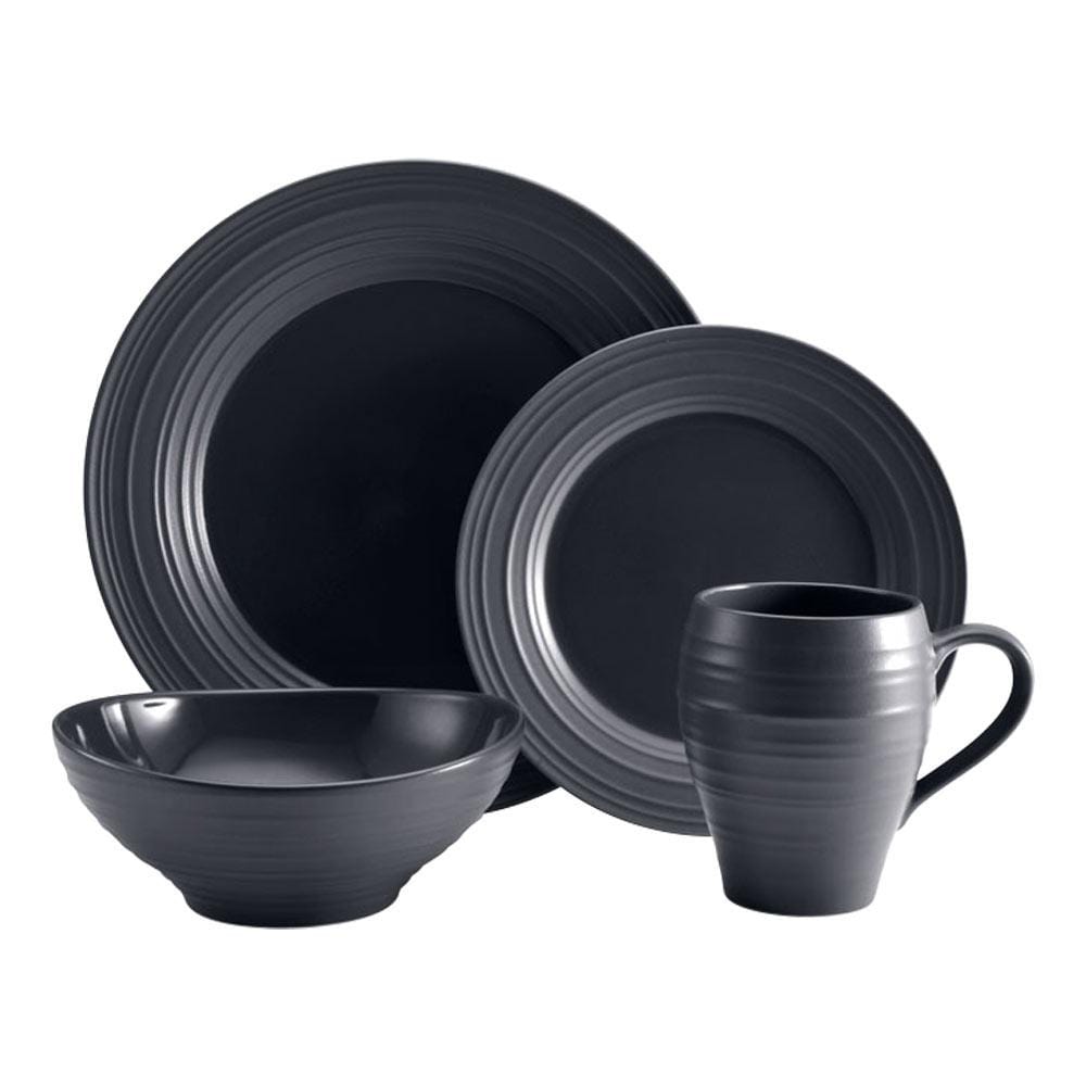 Swirl Graphite 16 Piece Dinnerware Set. Service for 4 - Image 9