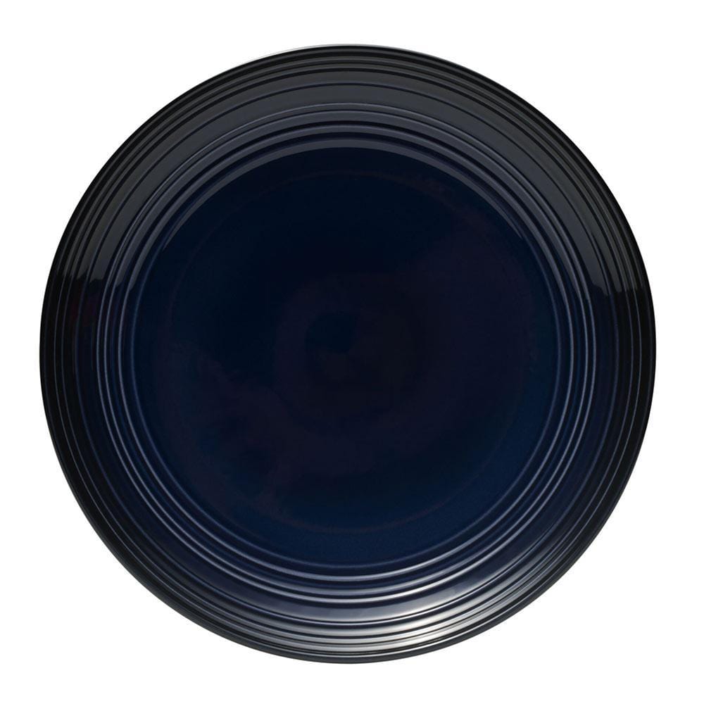 Swirl Black Coupe with Cobalt Ombre Accent 16 Piece Dinnerware Set. Service for 4 - Image 3