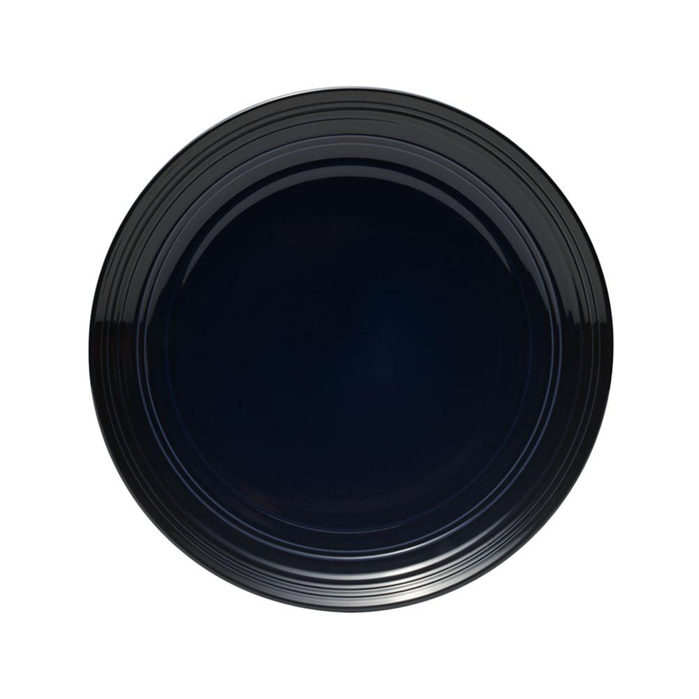 Swirl Black Coupe with Cobalt Ombre Accent 16 Piece Dinnerware Set. Service for 4 - Image 4