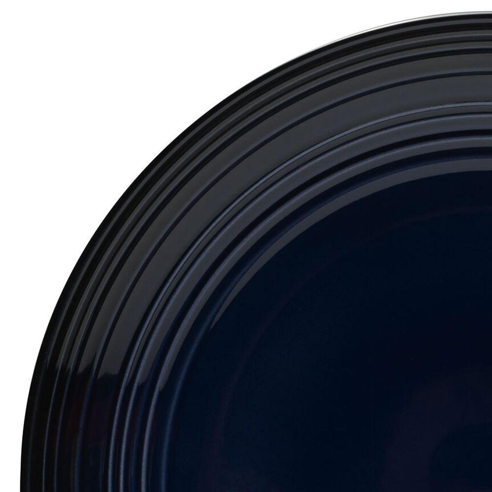 Swirl Black Coupe with Cobalt Ombre Accent 16 Piece Dinnerware Set. Service for 4 - Image 7