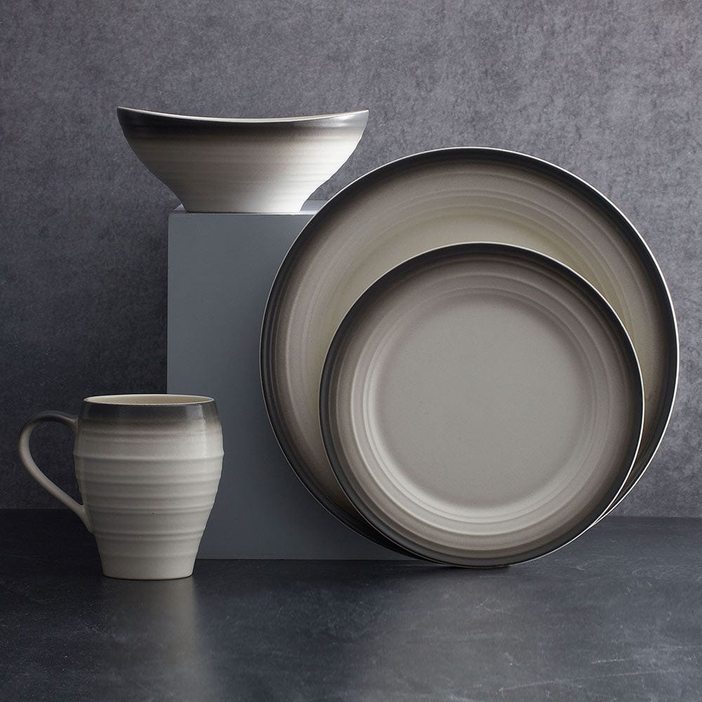Swirl Ombre Graphite 4 Piece Place Setting - Image 2