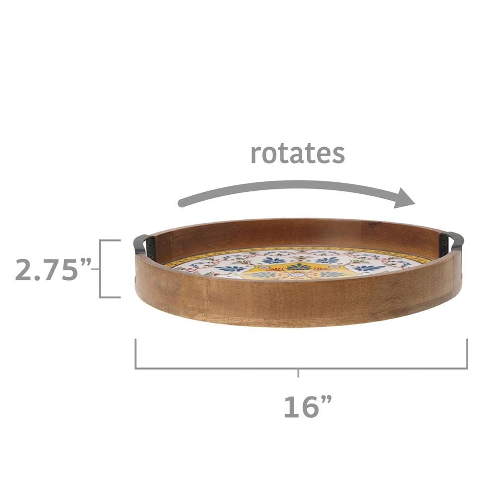 Tile Design Lazy Susan Serve Tray - Image 4