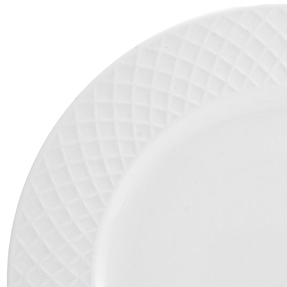 Trellis White 36 Piece Dinnerware Set. Service for 6 - Image 4