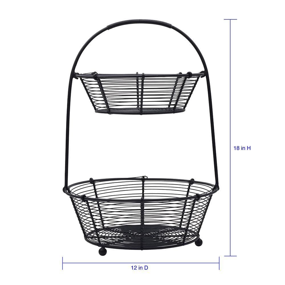 Tulsa 2 Tier Fruit Storage Basket - Image 3