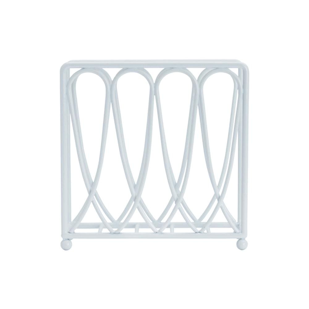 Victorian Loop White Wire Napkin Holder - Image 2