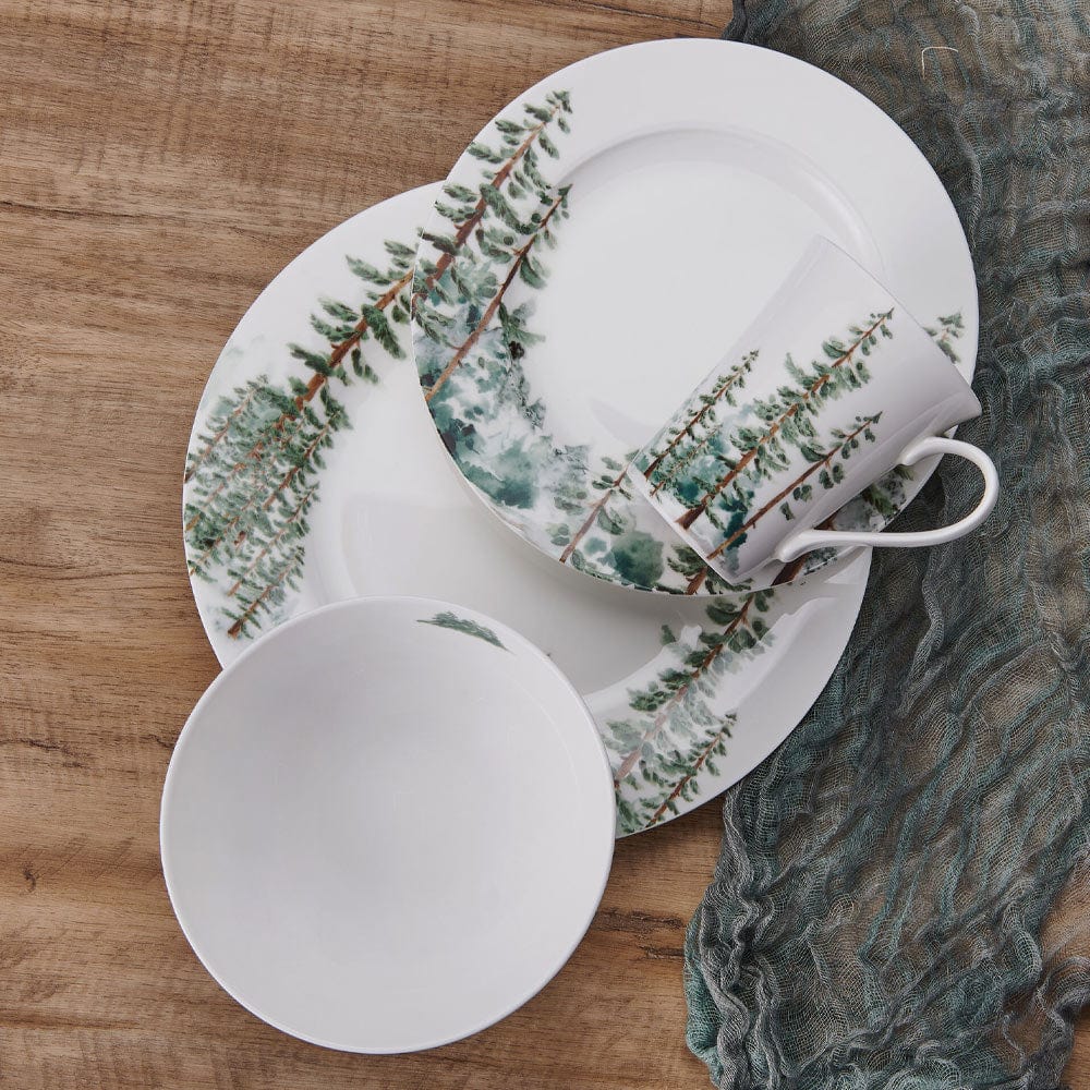 Watercolor Forest 16 Piece Dinnerware Set. Service for 4 - Image 2