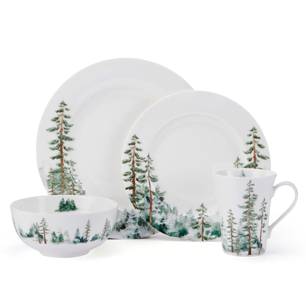 Watercolor Forest 16 Piece Dinnerware Set. Service for 4 - Image 9
